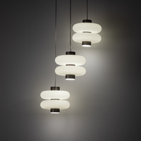 Potrójna lampa wisząca na kole szklane podwójne klosze 3xLED LUNARI Nowodvorski 11982
