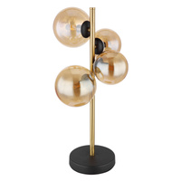 Lampka stołowa mosiądz RIHA LED Globo 56135-4T