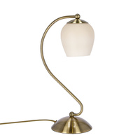 Serano lampa stołowa patynowy 1x60W E27 klosz kremowy Candellux 41-11077