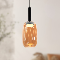Lampa wisząca z bursztynowym szklanym kloszem BUENO 1xGX53 Candellux Studio 31-50458