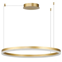Lampa wisząca złoty okrąg HALO PENDANT 80 CCT DIMM GO + REMOTE CONTROL AZZARDO AZ6473