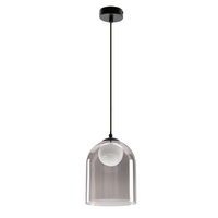 Klea lampa sufitowa czarny 1x15W G9 klosz dymiony+biały Candellux 31-38340