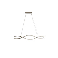 Designerska lampa wisząca LED w kształcie fali z pilotem SPARK WAVES PENDANT 120 CCT DIMM CH + REMOTE CONTROL AZZARDO AZ6562