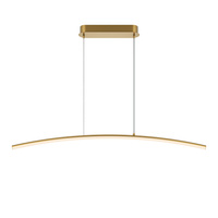 Wygięta lampa wisząca liniowa 98cm w kolorze mosiężnym Curve MOD243PL-L18BSK Maytoni