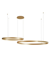 Lampa wisząca dwa złote owalne ringi ISAK LED 3000K Zuma Line 250067-GD