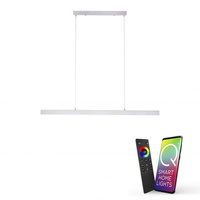 Lampa wisząca srebrna Q-CORA LED Paul Neuhaus 2375-95 sterowana pilotem funkcja smart