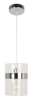 BRANDO LAMPA WISZĄCA 15 1X60W E27 CHROM / TRANSPARENT Candellux 31-28044