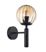 Kinkiet czarny RAVENA  Italux WL-2324-1 BK+AMB