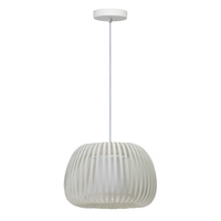Lampa wisząca w kolorze beżowym o średnicy 36cm AGORA PENDANT BEIGE AZZARDO AZ6644