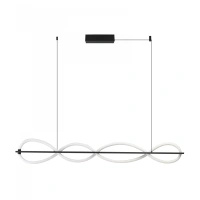 Ściemnialna lampa wisząca falowana PESCARA PENDANT 150 3-STEP DIMM BK 3000K AZZARDO AZ6746