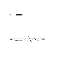 Lampa wisząca falowana z regulacją natężenia światła VIRGO PENDANT 120 3-STEP DIMM BK AZZARDO AZ7151