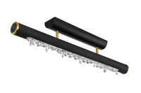 Lampa sufitowa czarne drewno FELICITAS LED Globo 15354-15DB