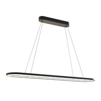 Lampa wisząca owalna Saturno 30W LED CCT Czarny Milagro ML2957