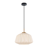 Lampa wisząca szklana o średnicy 30cm 1xE27 Antita Italux PND-3644-1-BRO-W