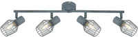 VIKING LAMPA SUFITOWA LISTWA 4X40W E14 SZARY Candellux 94-68033