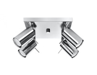 Lampa sufitowa, plafon RING 4 Chrom Sollux Lighting SL.0730 ruchome tuby