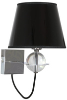 TESORO LAMPA KINKIET 1X40W E14 CZARNY ZŁOTY SRODEK Candellux 21-29508