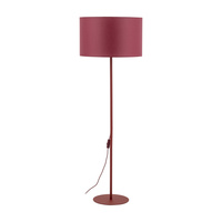 Lampa podłogowa abażur walcowy 50cm w kolorze burgund DALUM 1xE27 Tk Lighting 16230