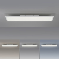 Prostokątna biała lampa sufitowa 100x25cm FLAT Just Light 16534-16-O sterowana pilotem
