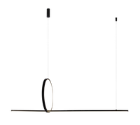 Lampa wisząca PELLE 3-STEP DIMM BK AZZARDO AZ5756 - czarna lampa LED z regulacją światła
