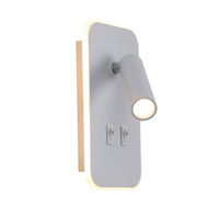 Kinkiet Doria biały LED 3000K z dodatkowym podświetleniem Italux WL-83957-1-WH