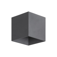 Szara kostka ścienna zewnętrzna kinkiet LED 3000K CUBE GRAY IP54 Tk Lighting 18086
