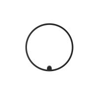 Kinkiet ścienny pierścień 60cm czarny Ringa M LED IP44 WL0116-M-BK Yaskr