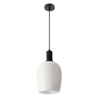 WOLKEN lampa wiszaca czarny 1x40W E27 klosz biały Candellux 31-35530