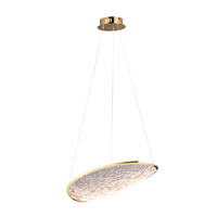 Nowoczesna lampa wisząca złota z efektownym akrylem Empire 17W LED 3000K Maxlight P0637D