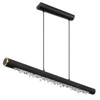 Lampa wisząca czarne drewno FELICITAS LED Globo 15354-15B