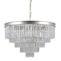 Lampa wisząca VERDES 67cm Italux PND-44372-11A-SLVR-BRW