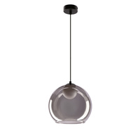 Brin lampa sufitowa czarny 1x15W G9 klosz dymiony+biały Candellux 31-38333