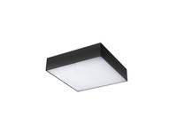 Kwadratowy czarny plafon MONZA S 40 BK 3000K AZZARDO AZ2275