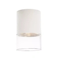 Biała tuba sufitowa natynkowa metal + szkło LED 3000K Maxlight C0276 Fusion