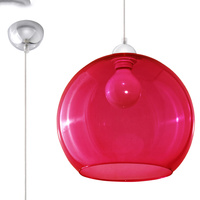Lampa wisząca BALL czerwona Sollux SL.0253