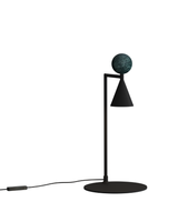 Lampka stołowa metalowa z ozdobną kulą z malachitu Bingo LED 3000K Maxlight T0069 Bingo