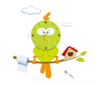 Kinkiet, Lampka dziecięca BIRD 0,6W LED CLOCK Milagro ML208