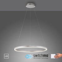  Lampa wisząca aluminiowy okrąg 58cm LED 3000K z funkcją ściemniania SwitchMo RITUS Just LIght 15394-95