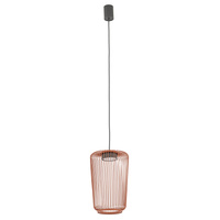 Lampa wisząca cylindryczna w kolorze terakota – wysoki druciany klosz 1xGX53 KENAI B Nowodvorski 12223