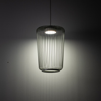 Lampa wisząca z wysokim ażurowym kloszem cylindrycznym w kolorze szałwiowym 1xGX53 KENAI B Nowodvorski 12225