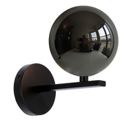 Kama lampa kinkiet czarny+złoty 1x28 G9 klosz grafitowy Candellux 21-44129