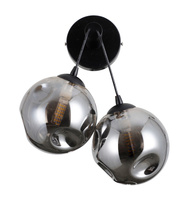 Kinkiet podwójny czarny PERLOS Italux WL-54456-2A-BK-SMG