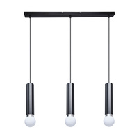 Lampa wisząca Macera 3xE27 Italux PND-33849-3-BK