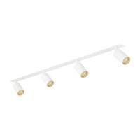 Lampa sufitowa biała listwa podtynkowa 4 ruchome tuby AMIS WHITE 4xGU10 Tk Lighting 10813