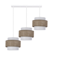 Juta lampa wisząca biały 3x40w e27 abażur biały+beżowy Candellux 33-18052