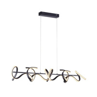 Lampa wisząca CURLS LED czarna Leuchten Direkt 19033-18 ze ściemniaczem