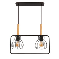 Franita lampa wisząca czarny 2x40W E27 klosz czarny Candellux 32-32003