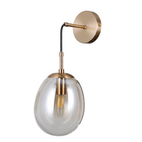 Kinkiet Meolo klosz bursztynowy 1xE14 Italux WL-40825-1-GD