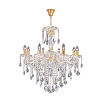 Klasyczny żyrandol kryształowy złoty – lampa wisząca do salonu i jadalni CHATEAU 8xE14 Zuma Line 14004/8-GLD