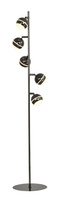 Lampa podłogowa piątka Biarritz czarny chrom Aviano Lighting 3047-505